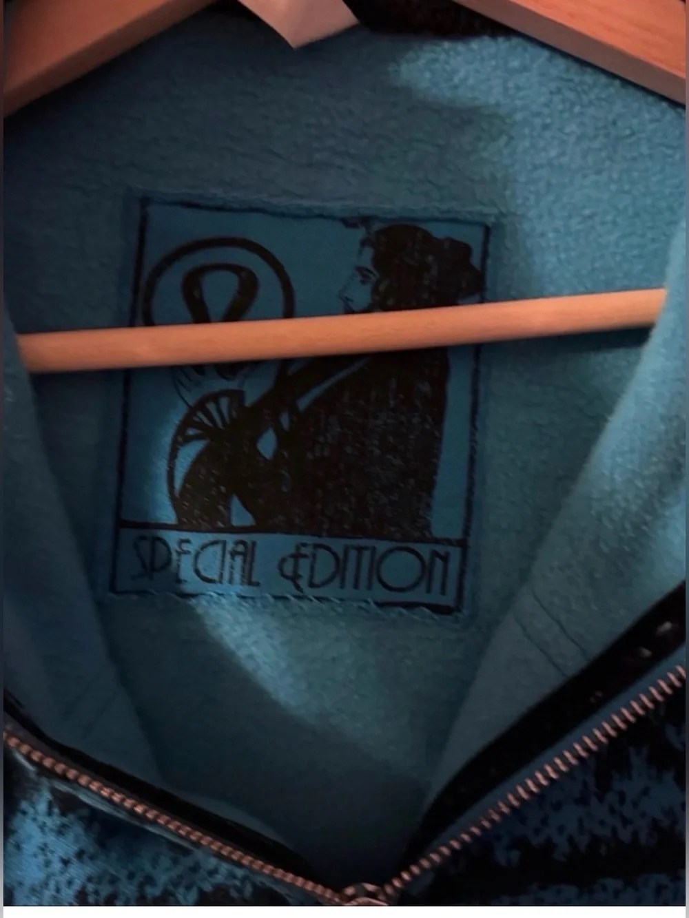 Lululemon Scuba Hoodie Special Edition Blue Black Fair Isle Sherpa Sz 6 Rare - Picture 2 of 8